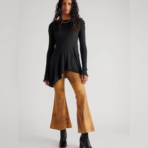 NWOT We the Free People Full Swing Raw Edge Charcoal Sz S